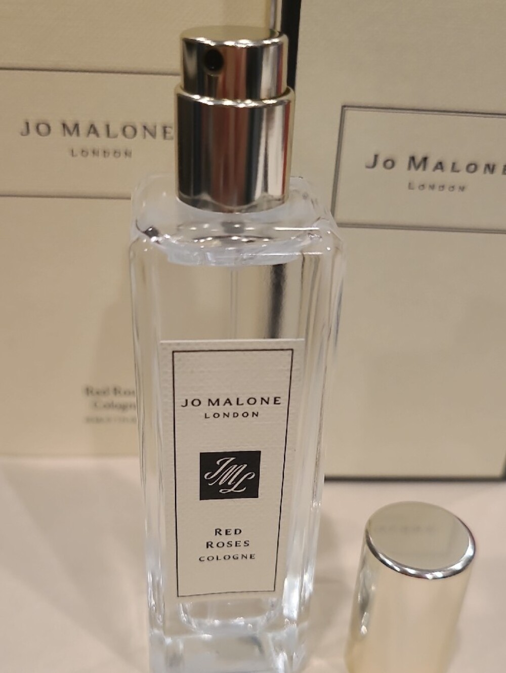 Jo Malone Red Roses Cologne with Cream Box and Silver Cap - Picture 2 of 3